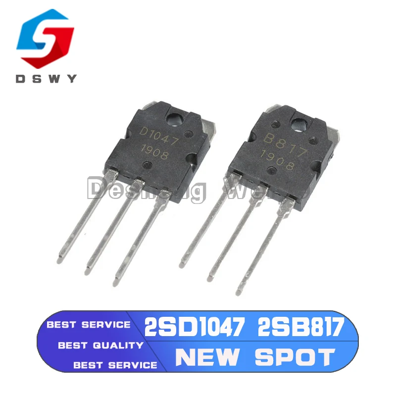 

5PCS 2SD1047 TO-247 D1047 TO-3P POWER TRANSISTORS 2SB817 B817