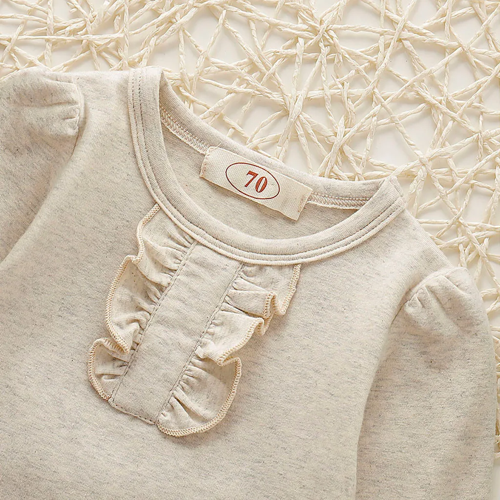 Autumn Baby Romper Infant Boys&ampGirls Long Sleeve Solid Striped Print O-Neck Clothes Roupas Kids Cotton Clothing 3M-18M | Мать и