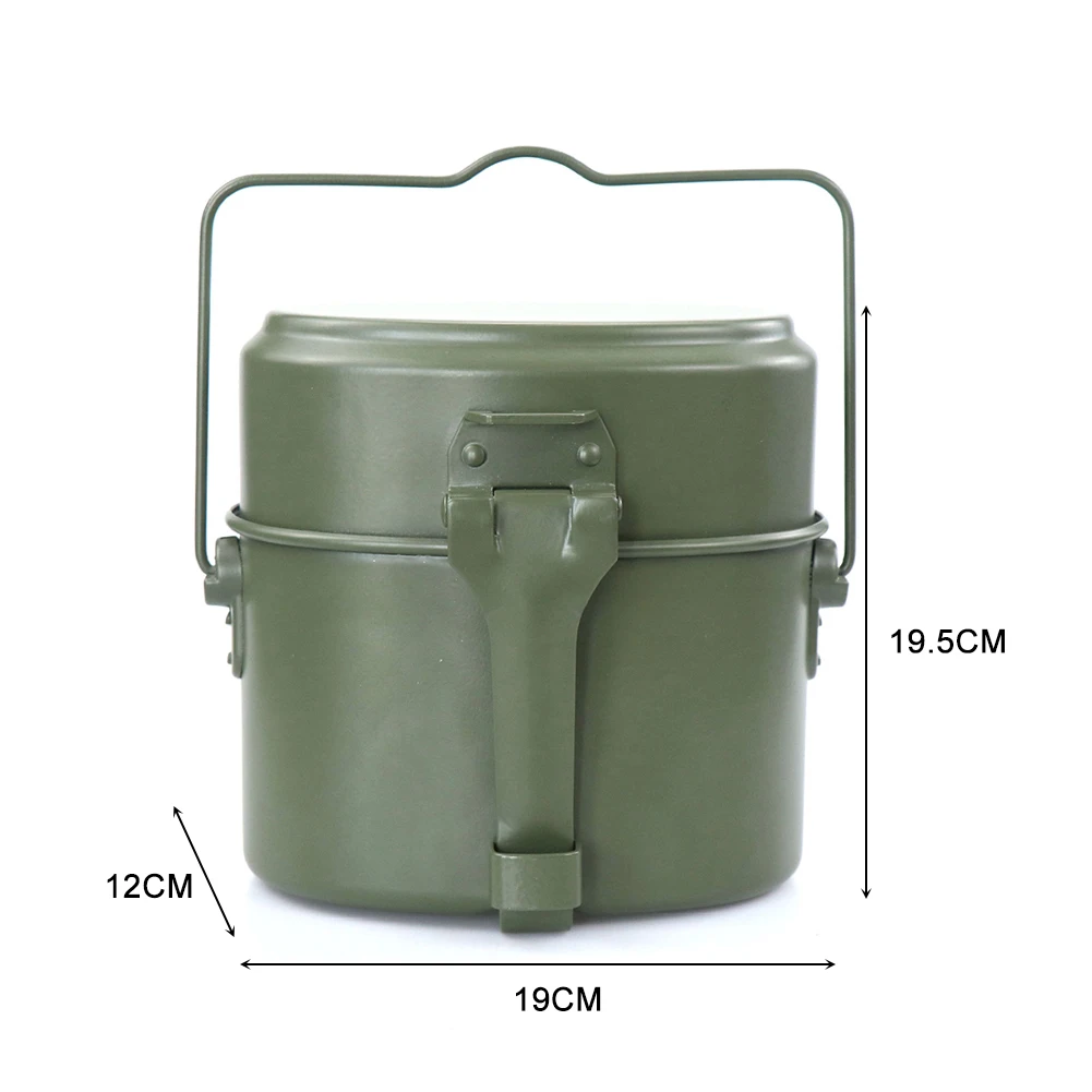 

3 in 1 Outdoor Camping Lunch Box Tableware Hiking Picnic Survival Lunch Pot Bowl Portable Cookware Set