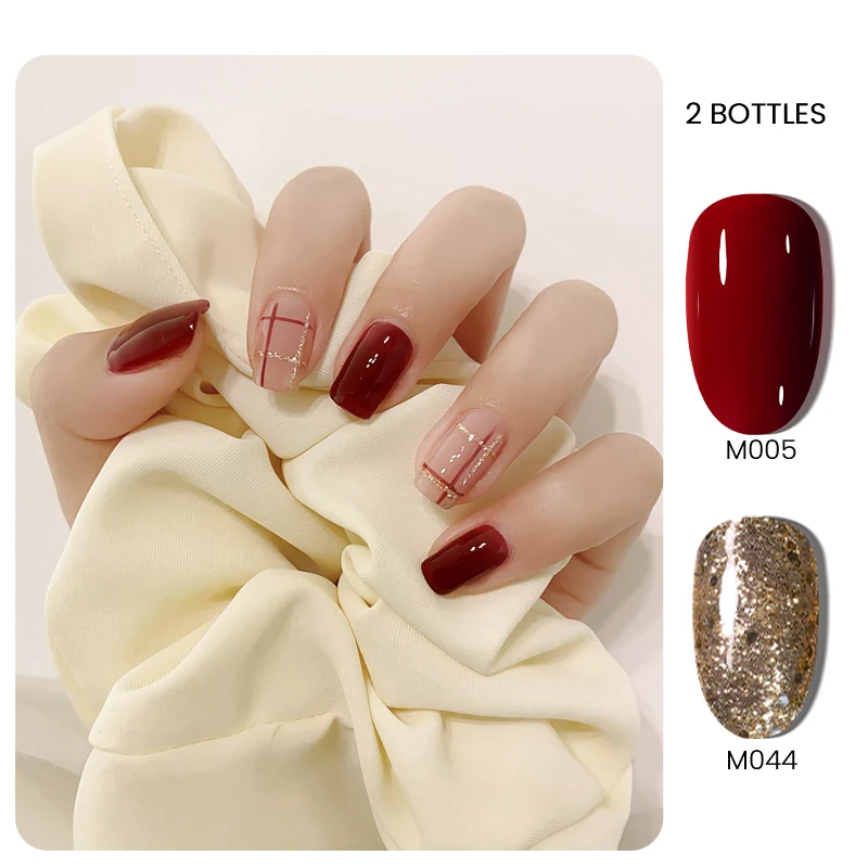 Набор гель-лаков для ногтей MEGIOR 2 шт. УФ-гель дизайна отмачиваемый