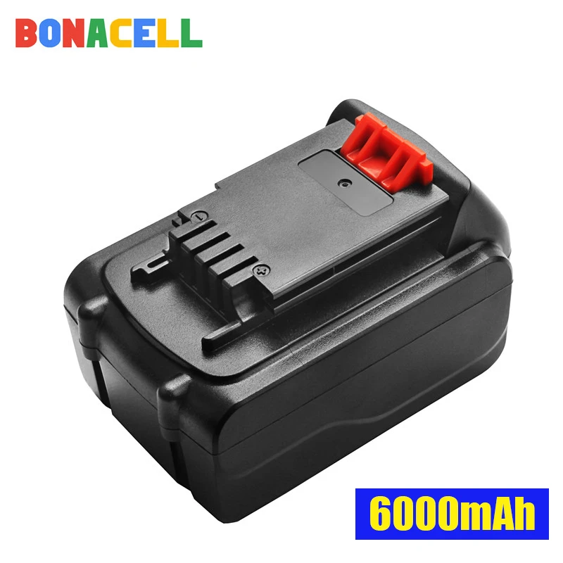 Литий ионная аккумуляторная батарея Bonacell 1 шт. 20 в 6000 мАч сменная для