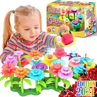 toddler toys gift for girl age 3 4 5 6 year old flower garden building toy educational activity stem toys for preschool children