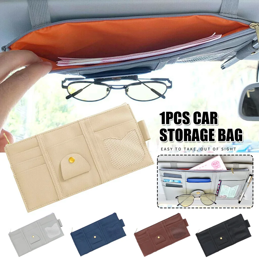 

Car Sunblinds Organizer Interior Accessories Storage Bag with Zipper Multifunction F-Best