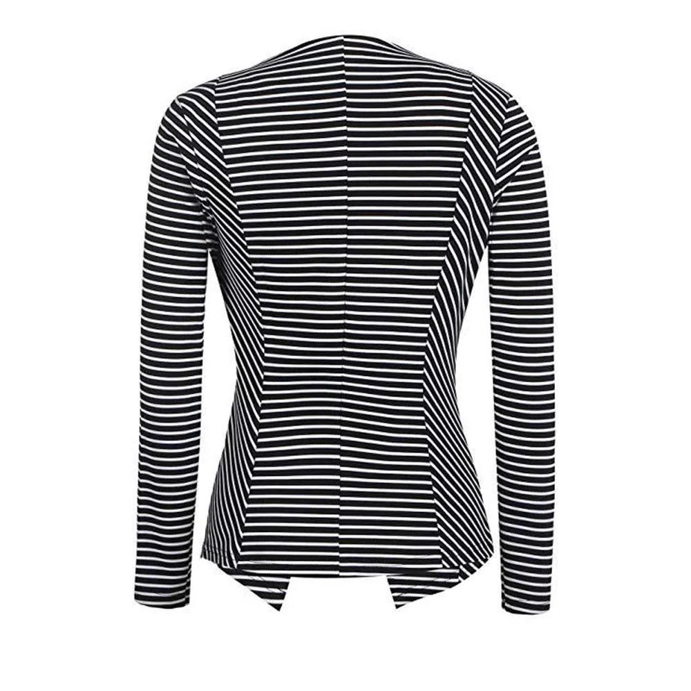 Женский блейзер на одной пуговице SAGACE полосатый с длинным рукавом женский костюм