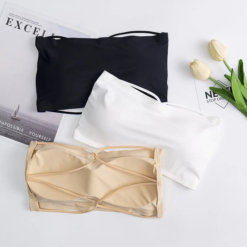 Женский бюстгальтер без бретелек пикантный кружевной бретелей облегающее