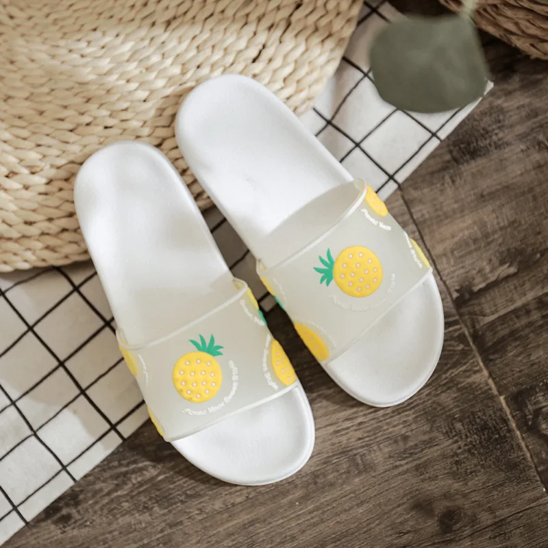 Slippers Female Fashion Home Indoor and Outdoor Wear Anti-Slip Cute Jelly Sandals Wear-Resistant  House Slippers  Woman Shoes