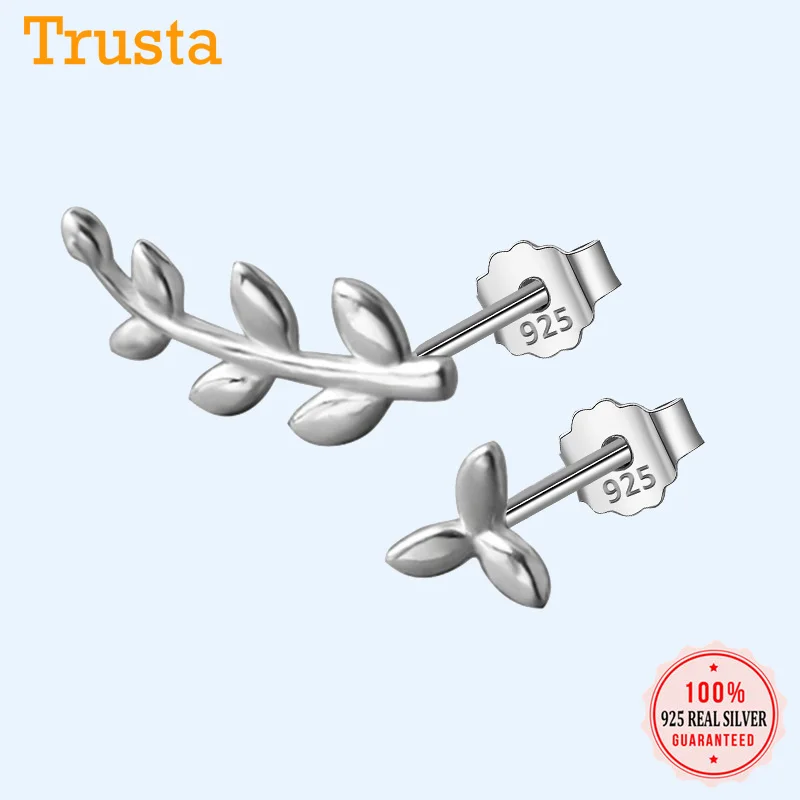 Женские асимметричные серьги гвоздики Trusta модные милые миниатюрные из 100%