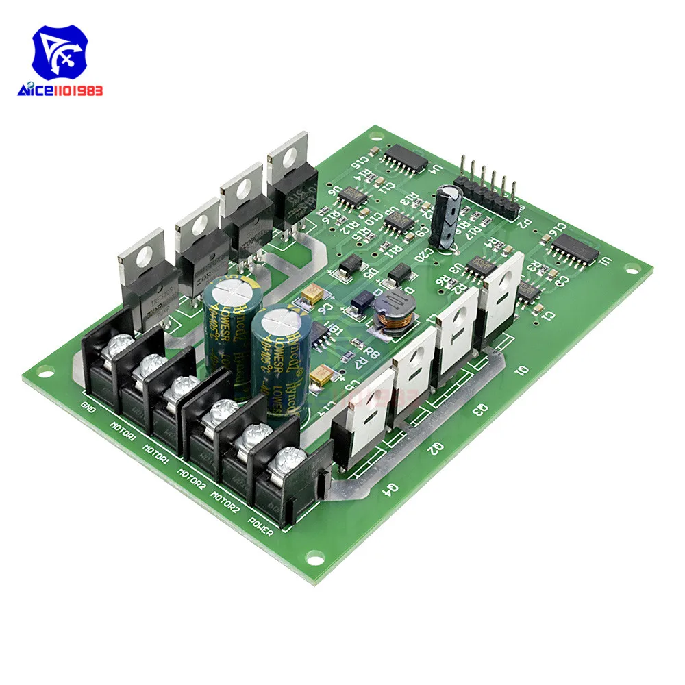 Плата драйвера двойного двигателя diymore DC 3 36 в 10 А Модуль H Bridge MOSFET IRF3205 для умного