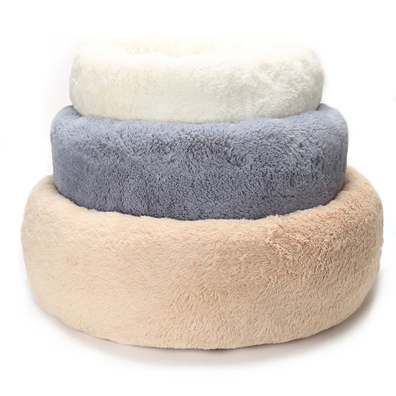 

Soft Round Pet Dog Bed Long Plus Cat Sleeping Beds Bag Puppy Pillow Cuddler Pet Dog House Winter Warm Pet Dog Cushion Mat