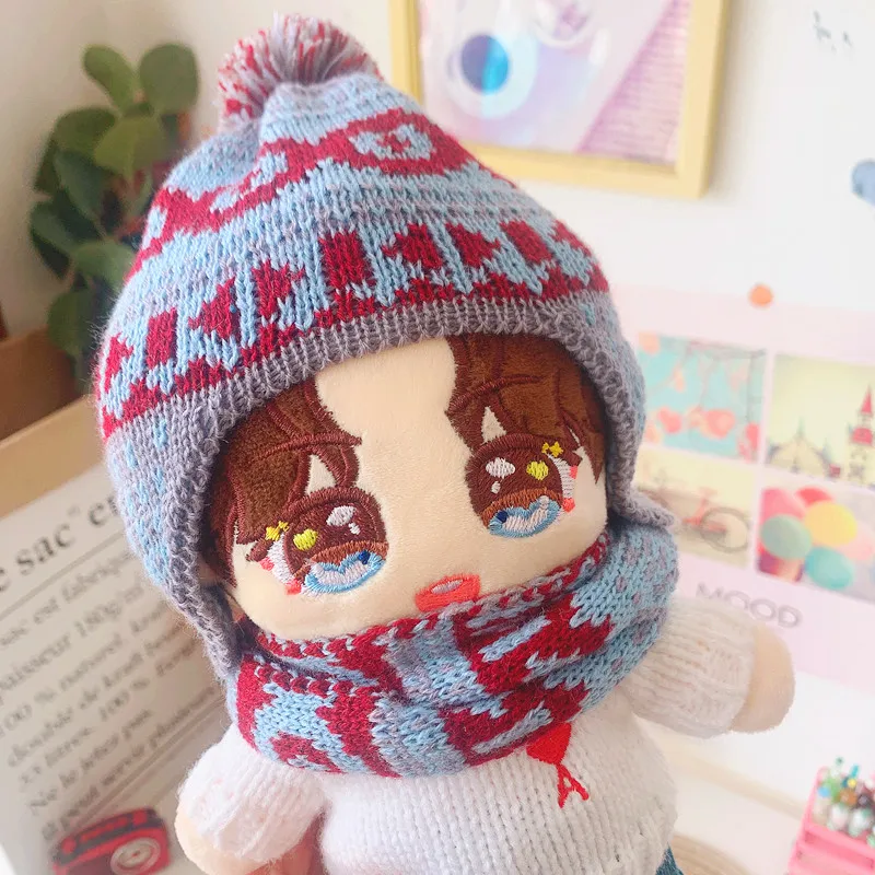 

[MYKPOP]KPOP Doll's Clothes & Accessoiress: Cap and Scarf for 20cm Dolls(without doll) KPOP Fans Collection SA21031102