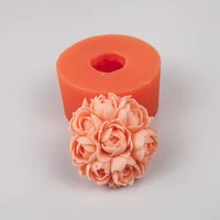 3d bloom rose flower mold for candle wedding cake cupcake mould diy handmade candy craft decoration tools
