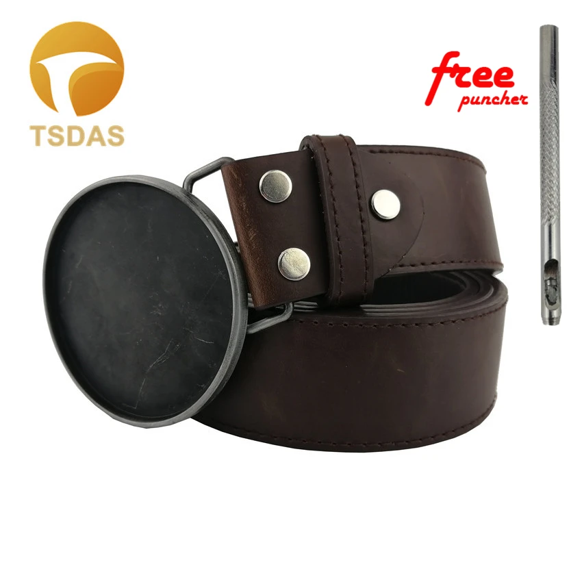 Западной круглый пустой &quotсделай сам&quot с ремнем и пряжкой магическое Оловянное