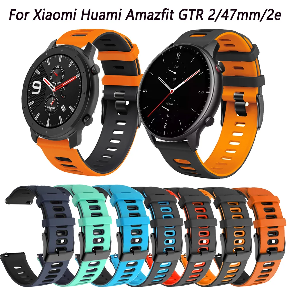 

Silicone Original Sport Watch Wristband Strap Accessories For Xiaomi Huami Amazfit GTR 2/47mm/2e Smartwatch Bracelet Wriststrap