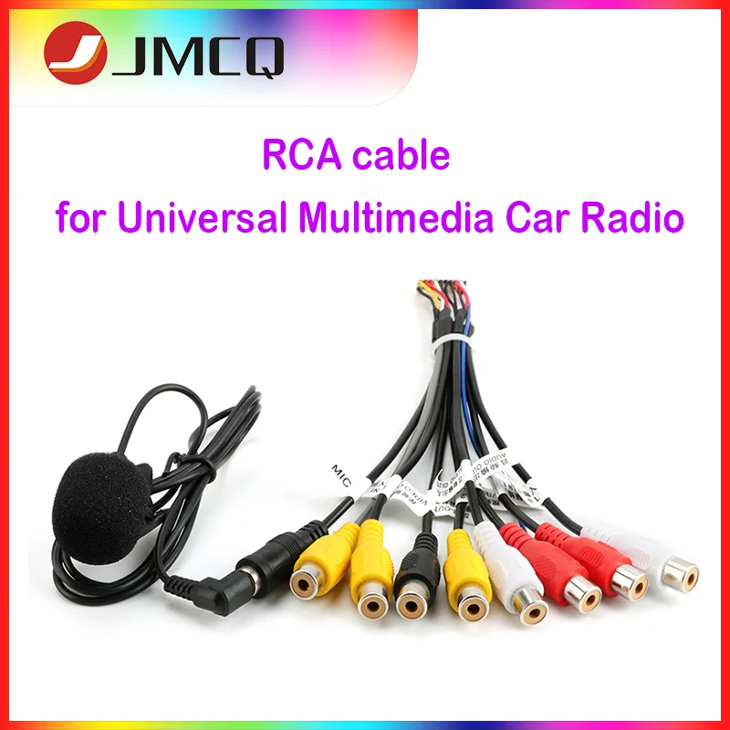 Автомобильный радиоприемник JMCQ Универсальный RCA 10 в 1 выходной проводной кабель с
