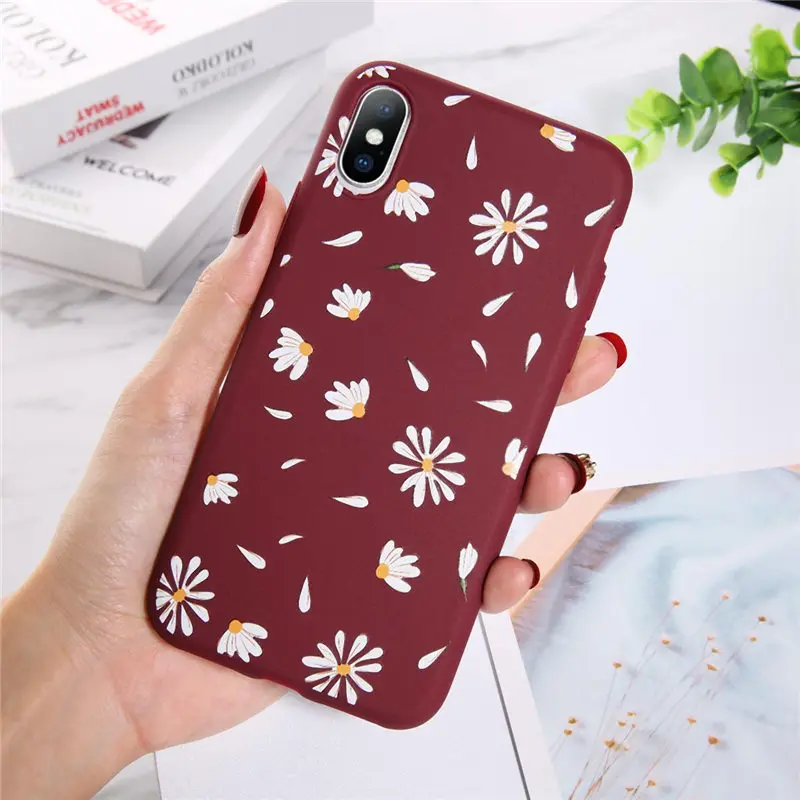 6682WR Чехол для телефона Moskado Flowers для iPhone 11 Pro X XR XS Max 7 8 6 6s Plus 5 5S SE Хризантема Цветочный Мягкий ТПУ силиконовый чехол - Цвет: 6682WR