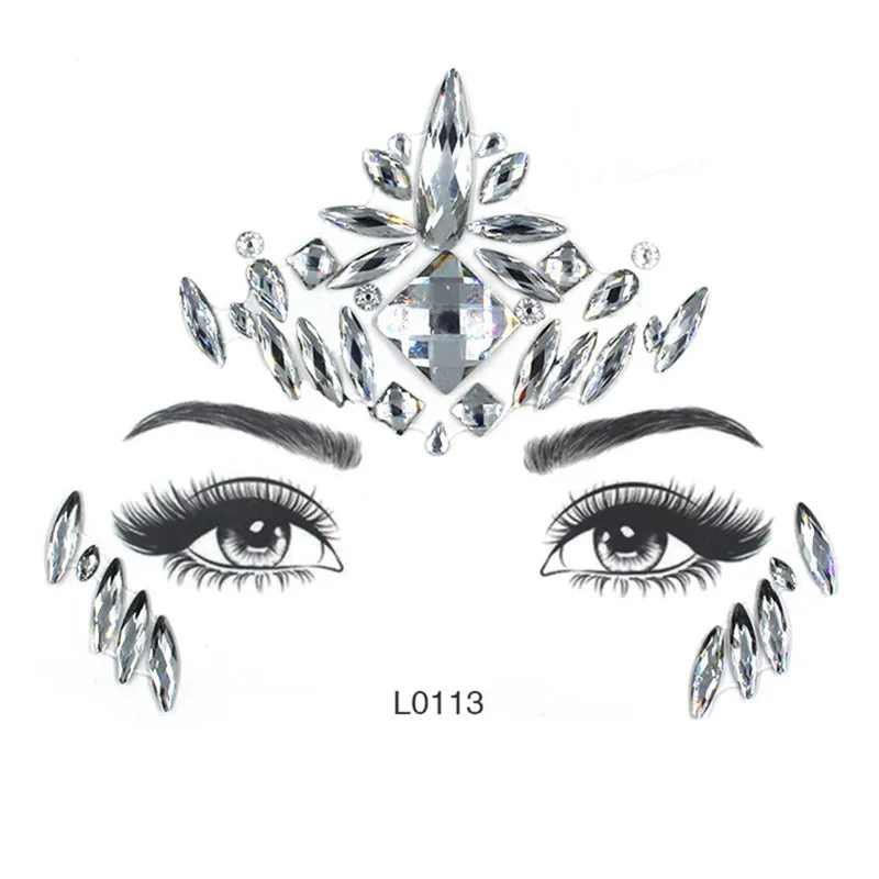 Кристалл лицо наклейка s для женщин Свадьба День рождения Маскарад Diy Ювелирные