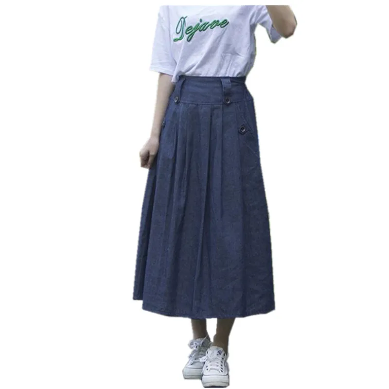 Новый 2021 сезон: весна лето Джинсовая юбка женские джинсы с высокой талией