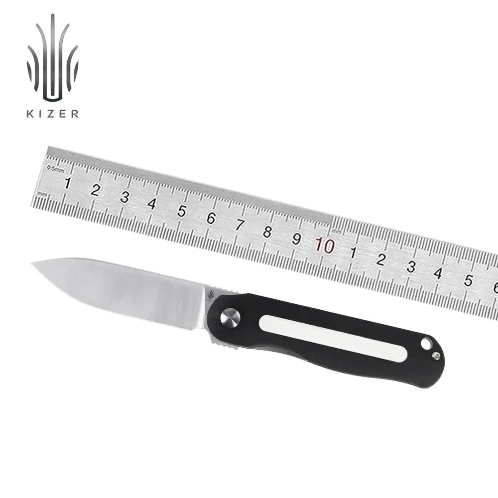 Kizer Tactical Knife Latt Vind Mini  V3567N1 2020 New Ball Bearing Knife with Satin N690 Blade and Black G10 Handle