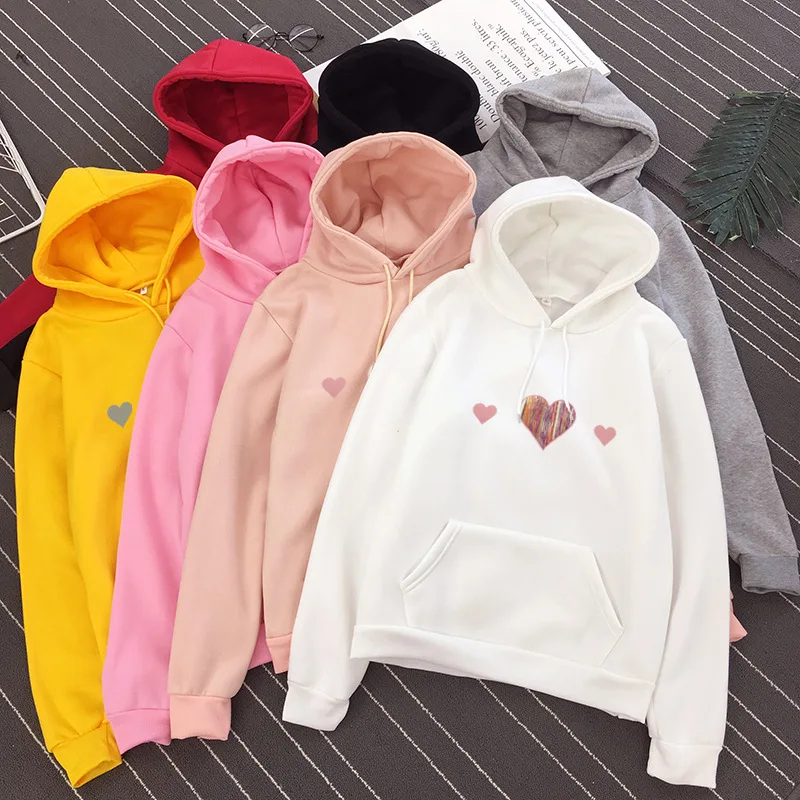

8894# Couple's Women's Hooded New Long-Sleeved Thin Korean-Style Pullover Loose Hoodie Suit Lazy Wind