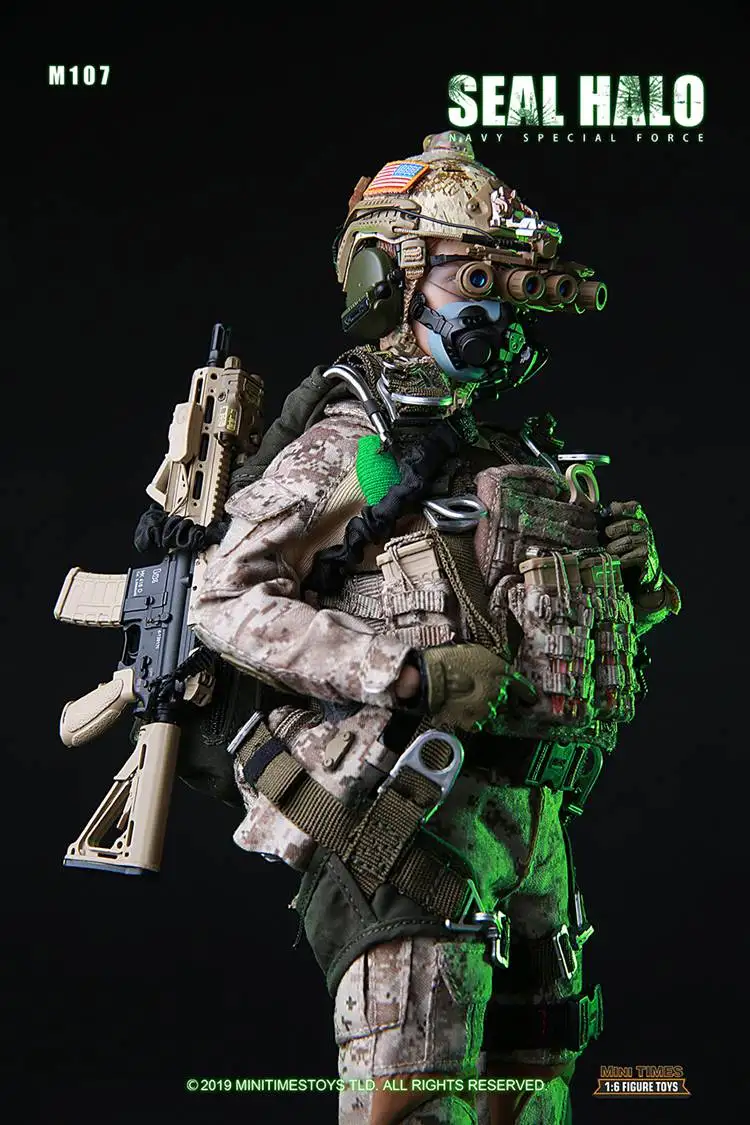 

1/6 Scale 12'' Navy Seal M017 Female Halo Full Set Figures for Toys Gifts Collections