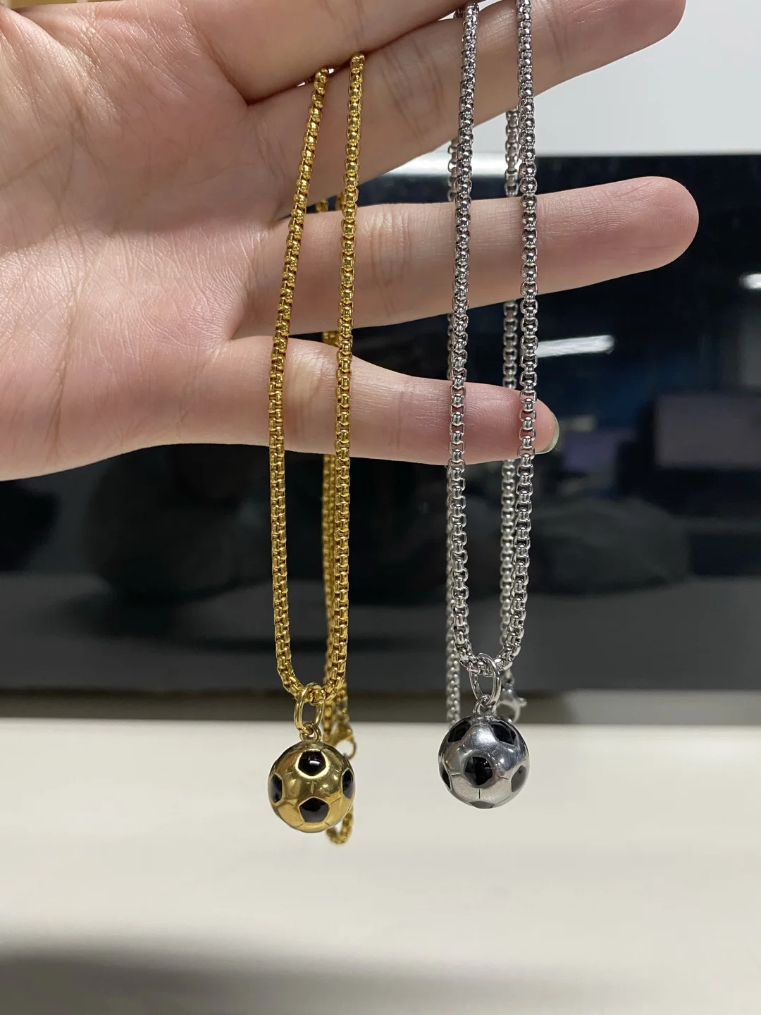 Трендовая цепочка для футбола Очаровательное ожерелье с подвеской в виде