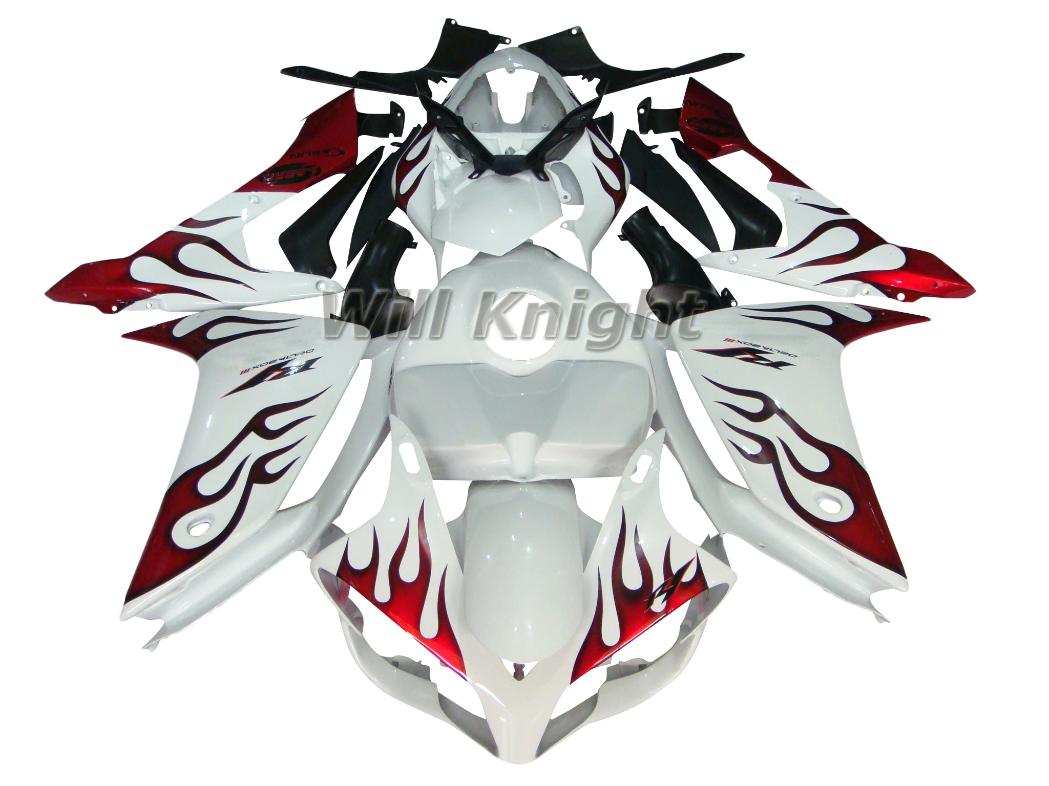 Корпус инжектора крышка обтекателя комплекты для Хамы YZF1000 YZF R1 2007 2008 ABS