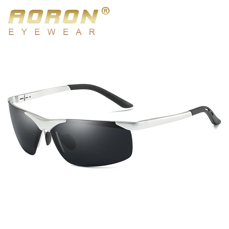 Солнцезащитные очки AORON мужские/женские UV 400 поляризационные в металлической
