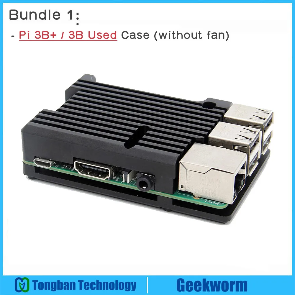 Raspberry Pi защитный чехол/Raspberry Pi металлический чехол пассивное охлаждение/корпус рассеивания тепла для Raspberry Pi 4 Модель B/3B+/3B - Цвет: pi3 Case without Fan