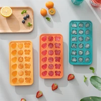 18 grid cartoon plastic ice tray mould with lid freezer maker ice cube mold ice cream maker kitchen diy tool