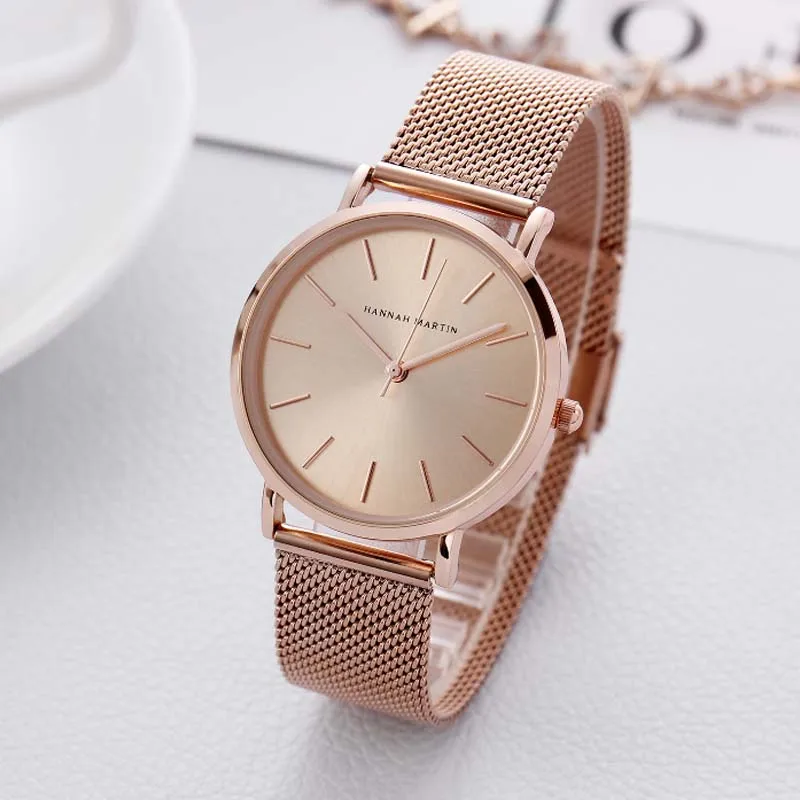 Темпераментная Мода 2019 новые миланские сетчатые женские часы на ремешке