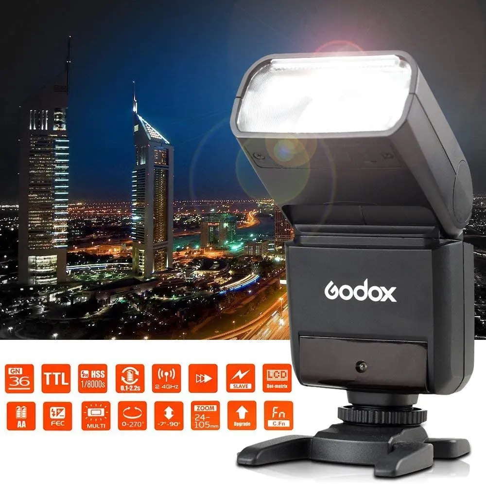 

GODOX TT350F 2.4G HSS 1/8000s TTL GN36 Camera Flash Speedlite for Fuji Digital Camera+LETWING Cloth