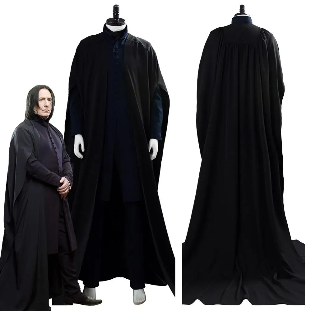 Профессиональный костюм для косплея Северус Снейп школьная накидка смерти