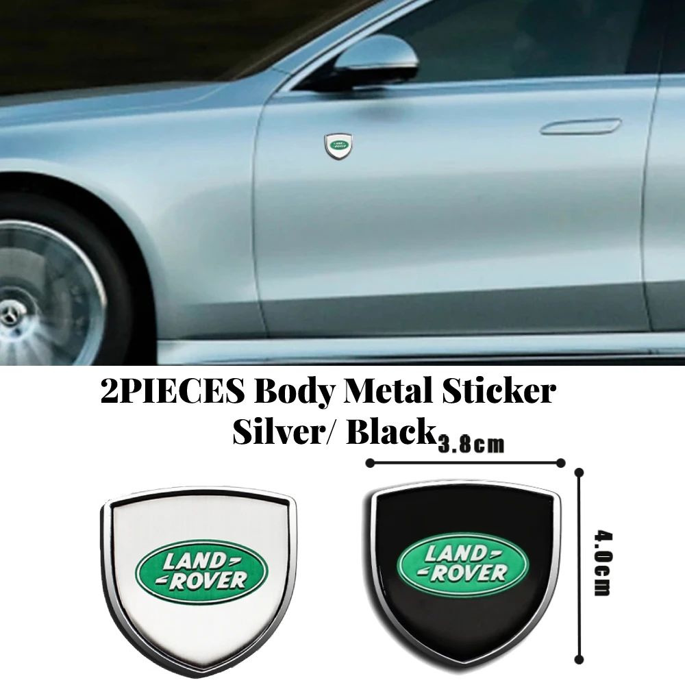 

Chrome Decor Car Emblem Badge Body Stickers Sideways Trunk Door Metal Decals For Land Rover Range Rover Sport Discovery 4 Evogue