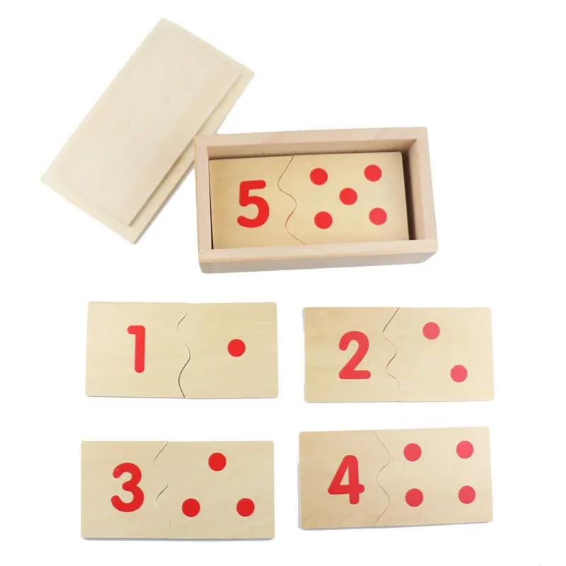 

Wooden montessori Toys For Toddler Digital Imposition Number Points learning montessori math toys for children boys girls B668T