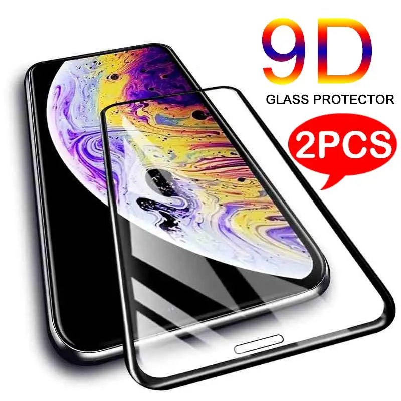 Фото 9D полный клей покрытие стекло для iPhone 12 11Pro X XS Max XR Закаленное протектор экрана 7 8 6