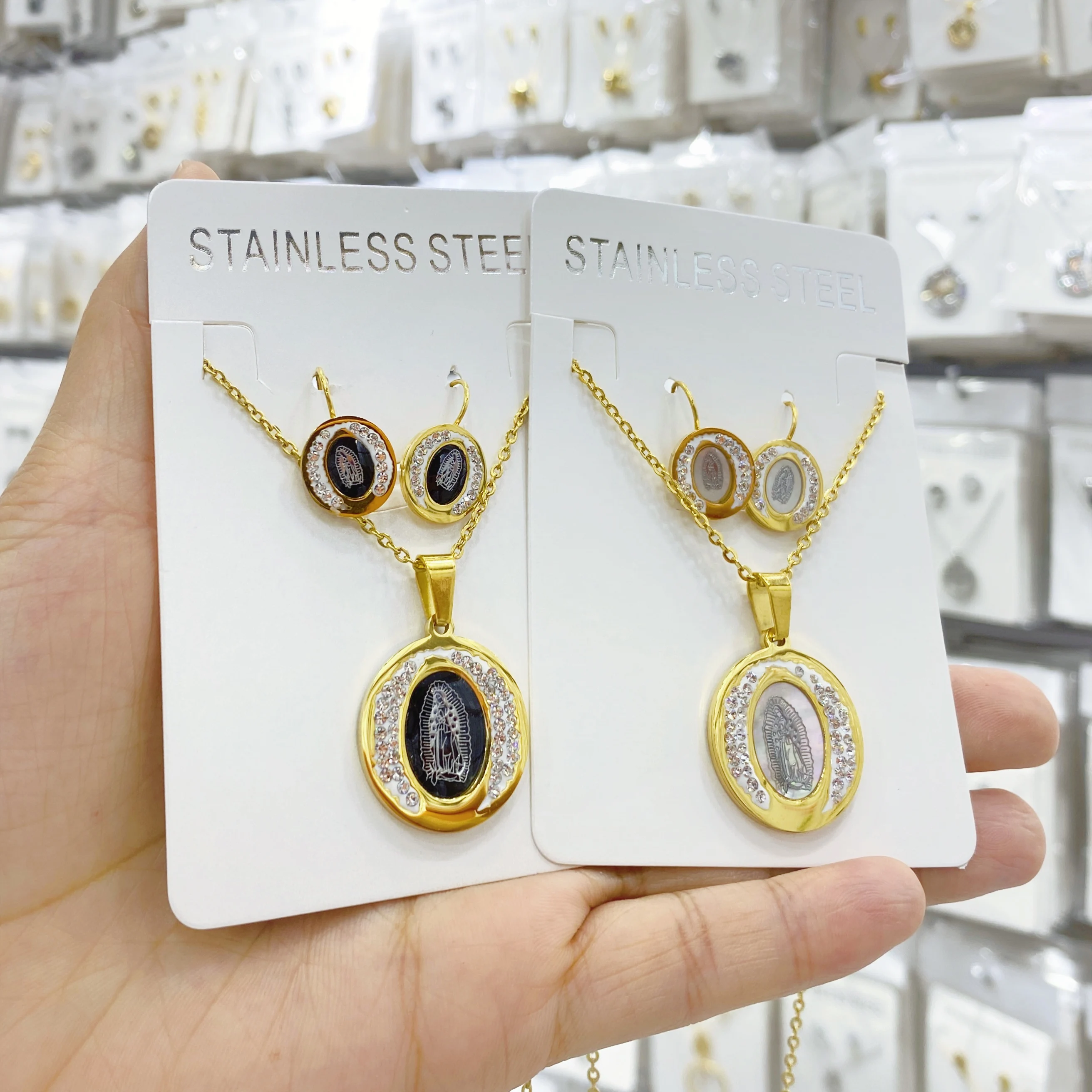 Ожерелье Дева Мария изысканная золотая цепочка медальон кулон Мать религиозная