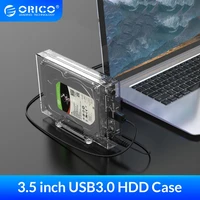 orico 3 5 inch sata to usb 3 0 hdd case with holder support 12tb max transparent hard drive enclosure