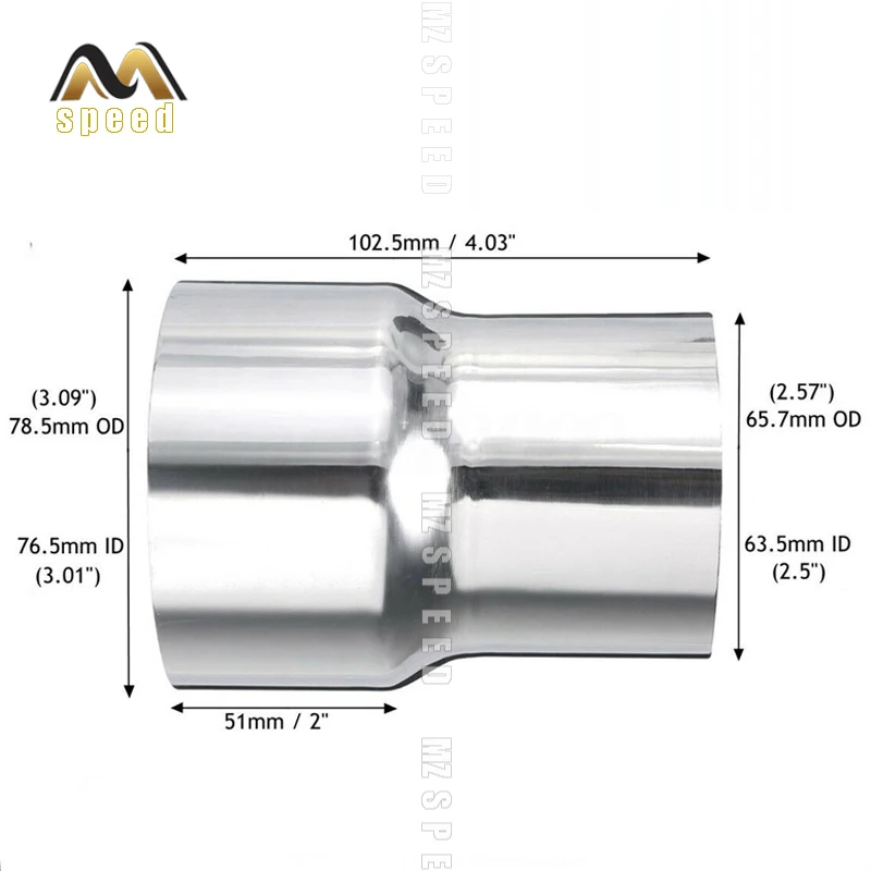 Автозапчасти для выхлопной системы 63 мм коллектор из нержавеющей стали 304