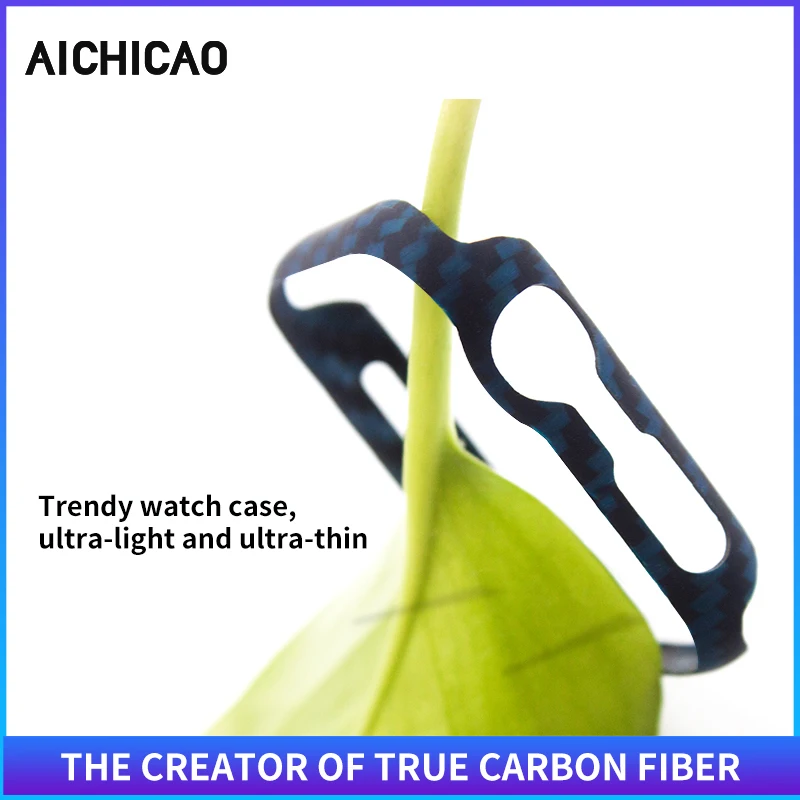 For Apple Watch  Series4 5 6 7 45mm Ultra-thin Anti-Fall Hard Cover For Iwatch Series7 41mm 100% Real Pure Carbon Fiber Case