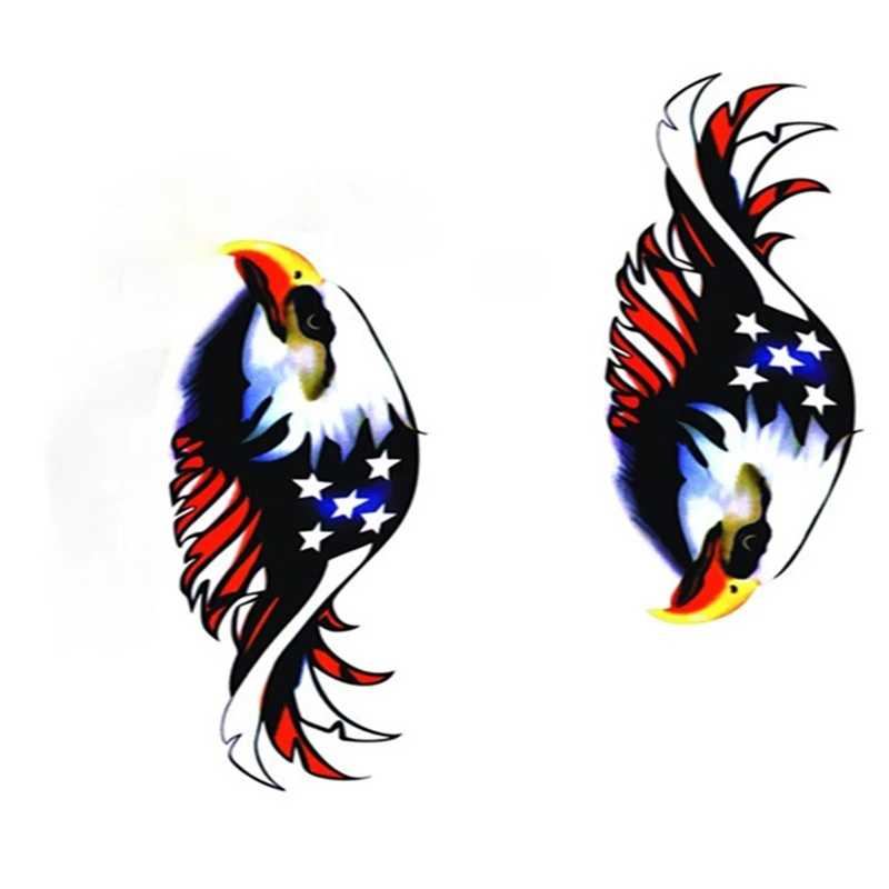 

LLY-0146 Creative Car Stickers American Eagle Modeling Decals PVC Auto Motorcycle Sunscreen Waterproof Creativity Decal Decor