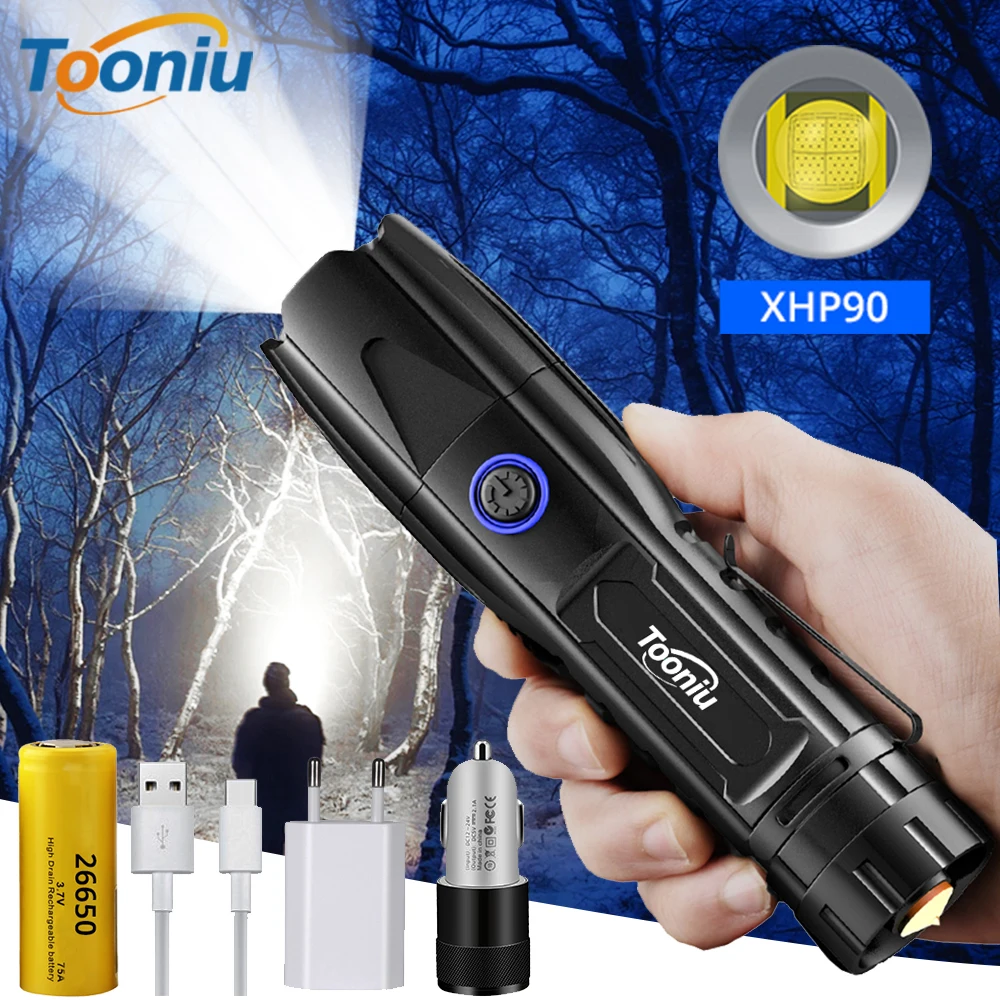Самый мощный XHP90 светодиодный светильник вспышка Многофункциональный USB вход и