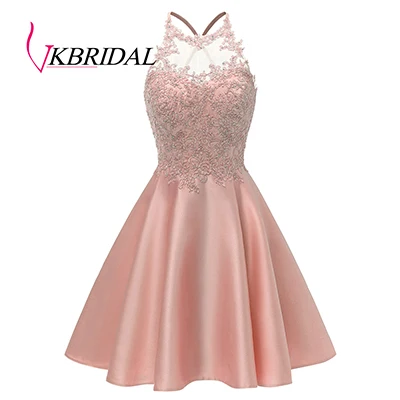 Blush VKbridal разноцветное переливающееся платье с блестками для выпускного вечера крест черный Выпускной Sweeth 15 Короткие платья блестящие платья для выпускного вечера - Цвет: Blush