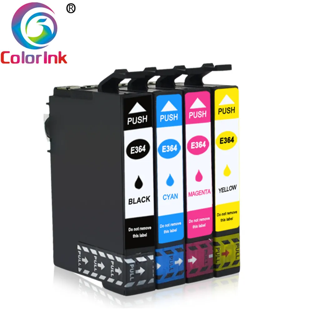 ColoInk 4 шт T364 T364XL T3641 T3642 T3643 T3644 364 I патрон чернил для принтера Epson Expression Home XP 243 247 245 442