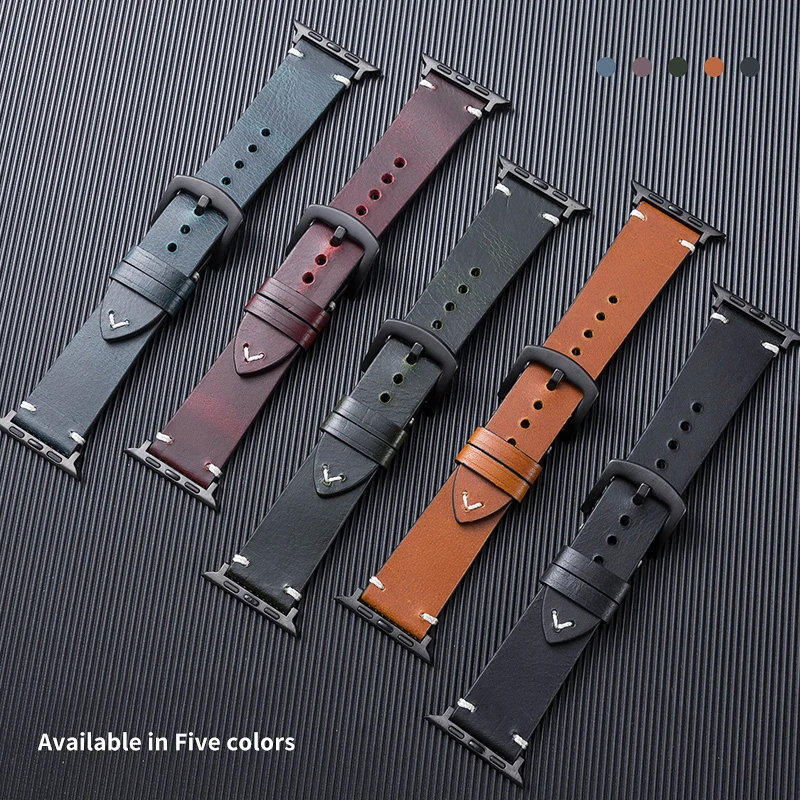 

Ремешок из натуральной кожи для Apple watch band 44 мм 40 мм 45 мм/41 мм iWatch 38 мм 42 мм, браслет для Apple watch 7 6 5 4 3 se