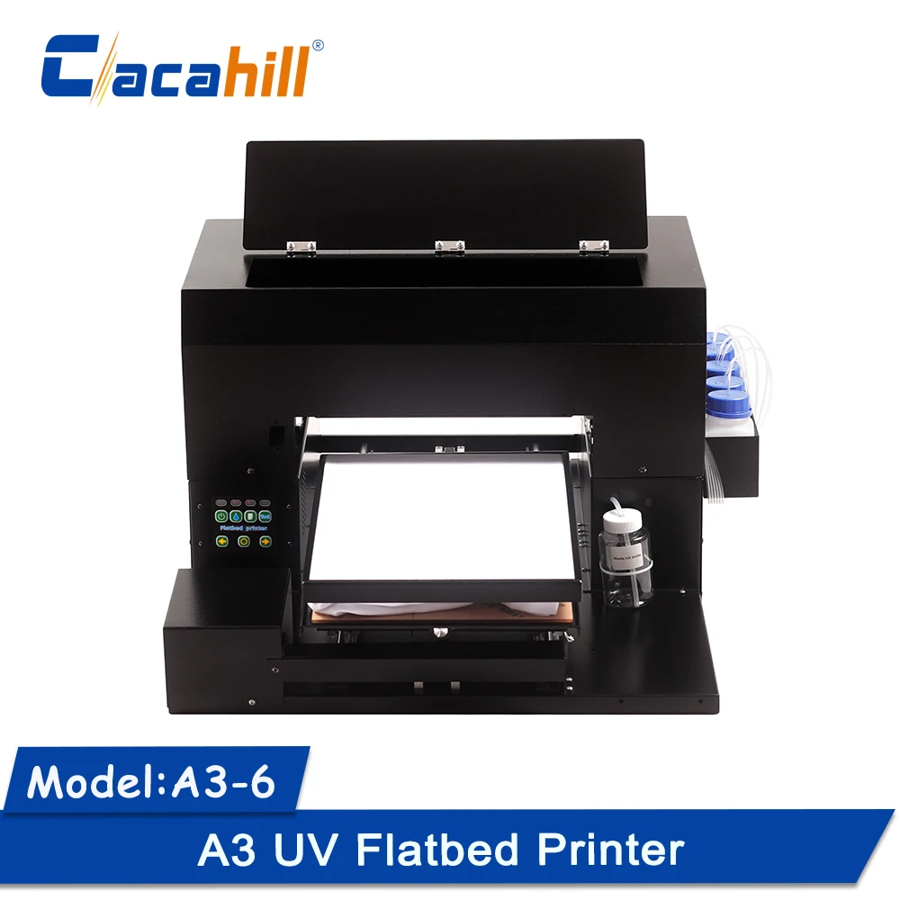 Крупноформатный УФ-принтер Размера A3 для телефона чехол/стекло/металл/кожа/акрил