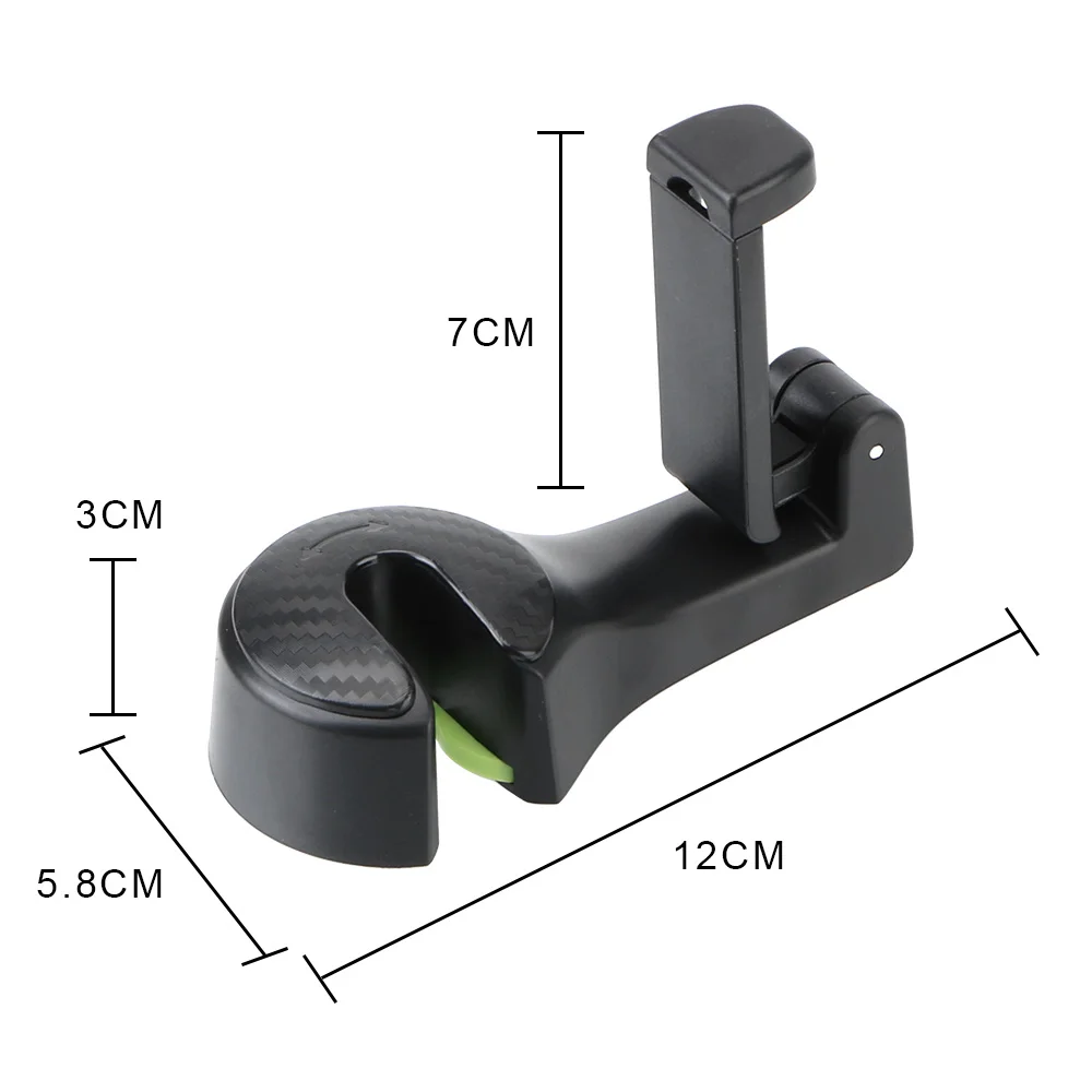 

YOSOLO Foldable Clips Organizer Phone Holder Car Headrest Hook 2 in 1 Seat Back Hanger Automobile Trunk Organizer Towel Hook