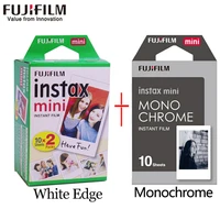 fujifilm instax mini film 20 sheets white edge 10 sheets black and white monochrome film for instant camera mini 8 7s 25 50s 9