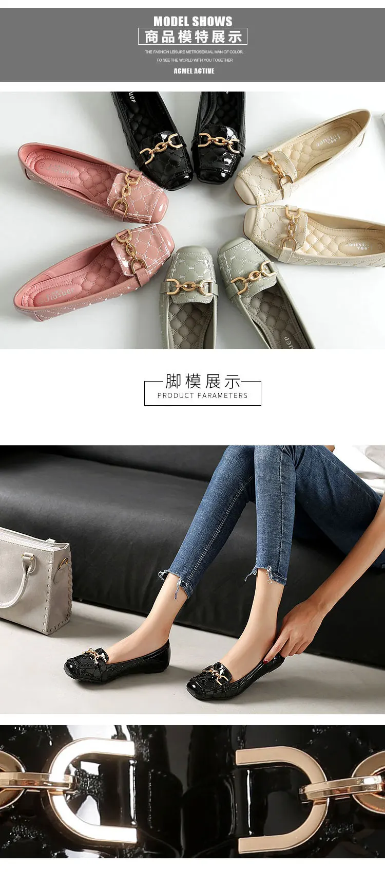 Zapatos de mujer de moda/ г. Женская обувь на плоской подошве осенние Лоферы женская обувь на плоской подошве женская обувь из лакированной кожи с мягкой подошвой