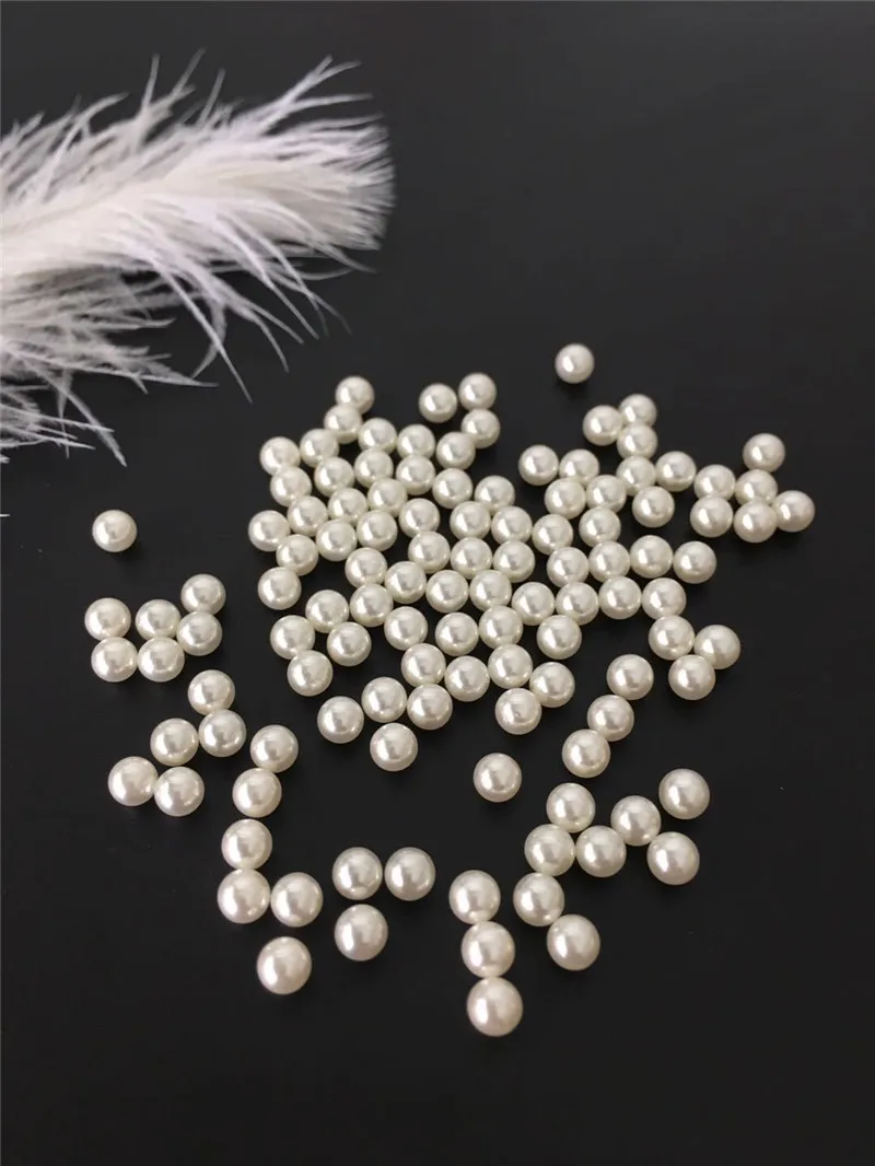 

Акриловые круглые жемчужные бусины с отверстием, россыпью, для изготовления ювелирных изделий, 4 мм, 5 мм, 6 мм, 8 мм, 10 мм