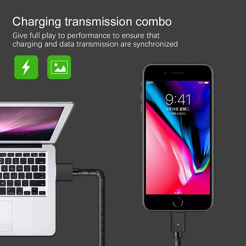 Магнитный зарядный кабель с разъемом Micro USB Type-C для Apple iPhone Lightning 3A быстрой